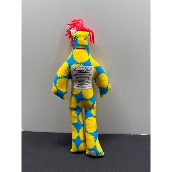 Dammit Doll Stress Flawed Relief Plush With Red Hair & Yellow/Blue Pattern 12" P - Picture 1 of 7